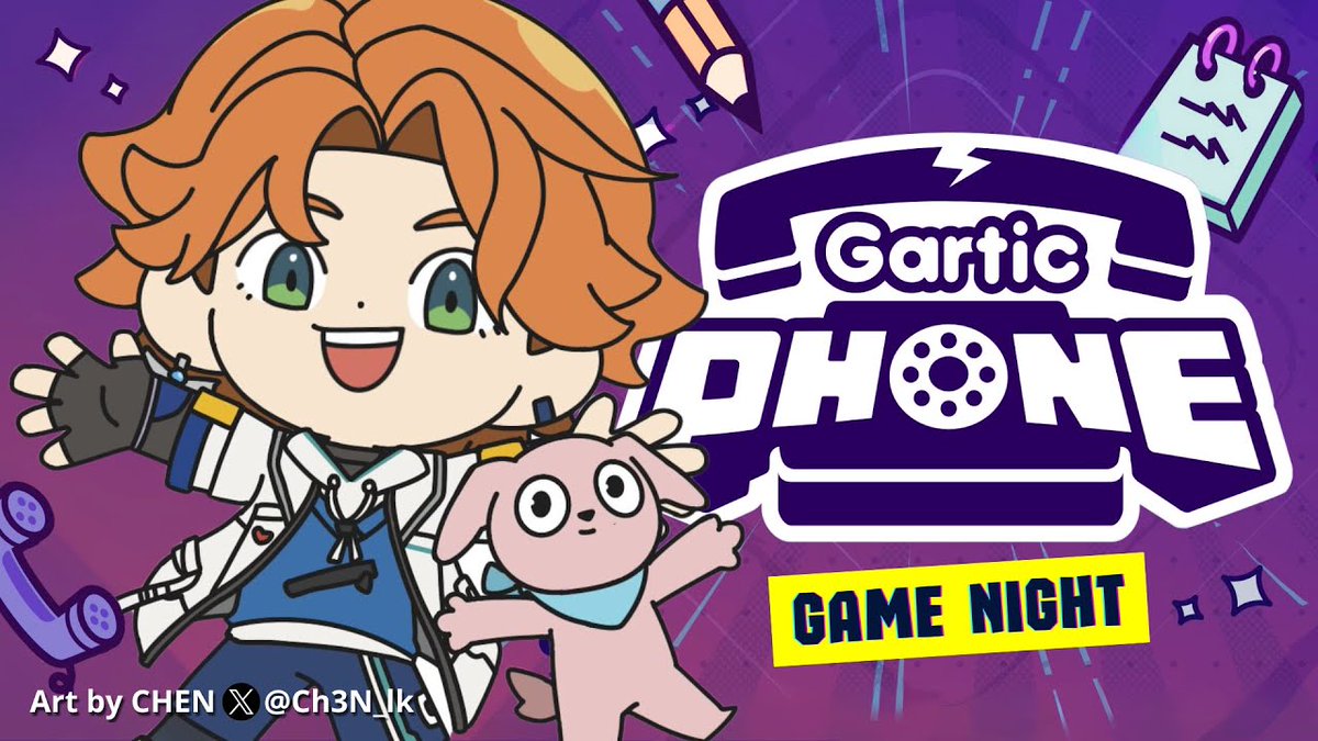 drlifesucks's tweet photo. 今晚八點  Gartic Phone Night！
久違的傳話遊戲之夜 開始前要閒聊一下
還要正式跟大家介紹我新買的小畫家圍裙🎨🖌️
封面插圖感謝 CHEN #Ch3N_lk

☎️ 待機室：https://t.co/GoB0JmkMoO https://t.co/roxBs00XQW