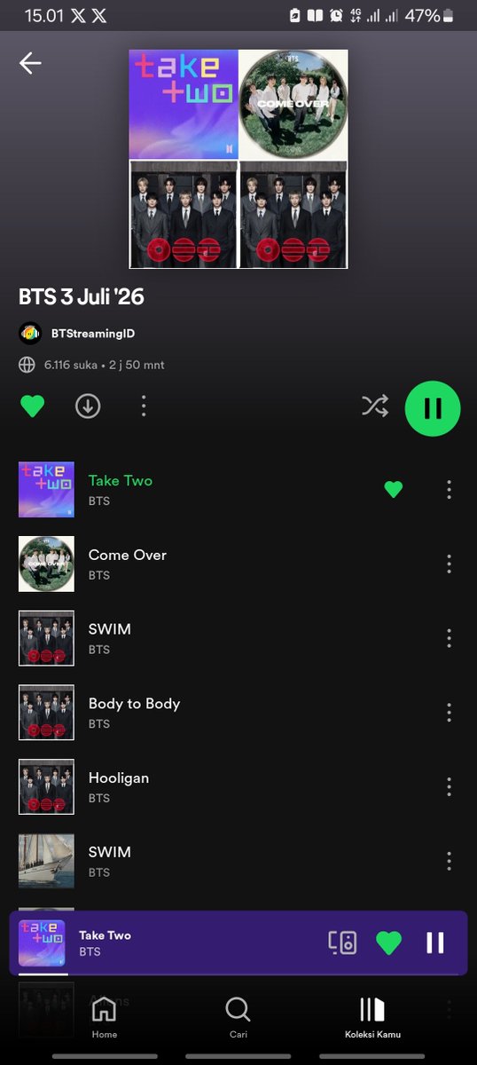 Inner_SAAdya's tweet photo. @BTStreamingID #BTS_ARIRANG #BTS_ComeOver #BangtanPlaylistID https://t.co/hpoaufeqUr