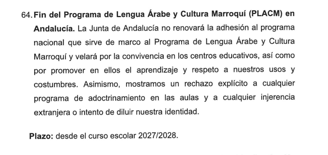 neosxrpientx's tweet photo. Islamofobia como punta de lanza de racismo institucional, negacionismo climático y extractivismo salvaje, avanzadas en la privatización de servicios básicos, criminalización del migrante... Aunque Moreno Bonilla vaya a ser el presidente, el marco ideológico lo pone VOX. https://t.co/a6HXqmvbQq