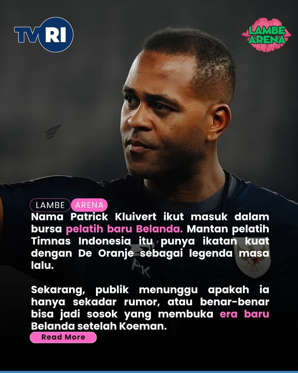 LambeArena's tweet photo. Koeman resmi mundur setelah Belanda tersingkir dari Piala Dunia 2026. Kini nama Patrick Kluivert ikut masuk radar sebagai kandidat pelatih baru De Oranje. Era baru Belanda segera dimulai? 🇳🇱⚽ https://t.co/NzKkSaVSU5