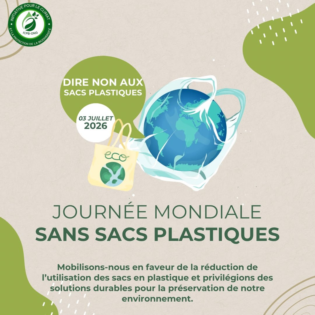 Icpbong's tweet photo. 🌍🛍️ Chaque sac plastique refusé est un pas vers une planète plus propre.

En cette Journée mondiale sans sacs plastiques, privilégions les sacs réutilisables et protégeons la biodiversité. ♻️🌿

#JournéeMondialeSansSacsPlastiques #ICPB #StopPollutionPlastique #Biodiversité https://t.co/IW0dqaooFt