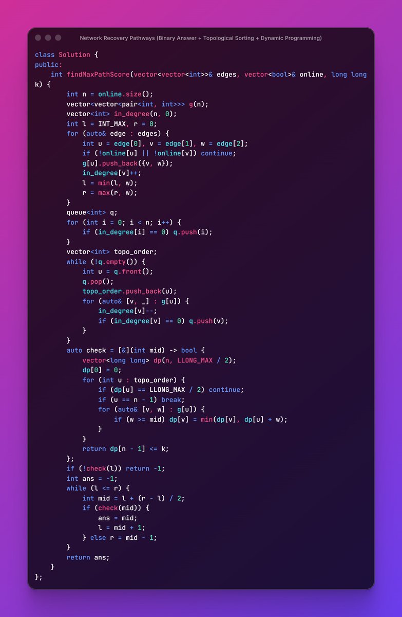 LeetCode POTD (Binary Search + Topological Sorting + Dynamic Programming)