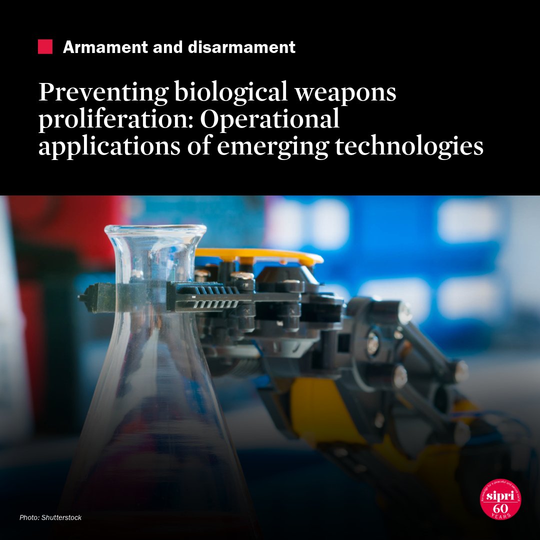SIPRIorg's tweet photo. How could artificial intelligence and distributed ledger technology support key functions of the biological weapons prohibition regime?
Find out in this report ➡️ https://t.co/rHHwqfyFmO
#AI #BWC #BiologicalWeapons #ExportControls #EmergingTech https://t.co/8kWorbQfeD