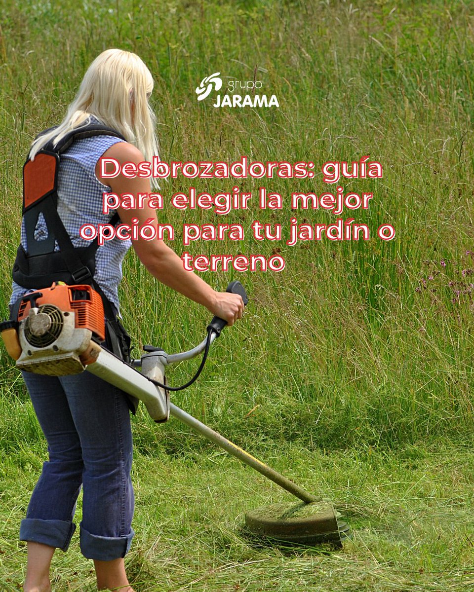 GrupoJarama's tweet photo. ☀️¿El verano ya está aquí y en el jardín tienes hierba alta, bordes descuidados o maleza?
Toca desbrozar. En nuestro nuevo post te contamos cómo escoger la desbrozadora adecuada de gasolina, batería o eléctrica.

👉 https://t.co/JadBqDNL8r

#Desbrozadoras #MaquinariaDeJardín https://t.co/rVRe7ABMln