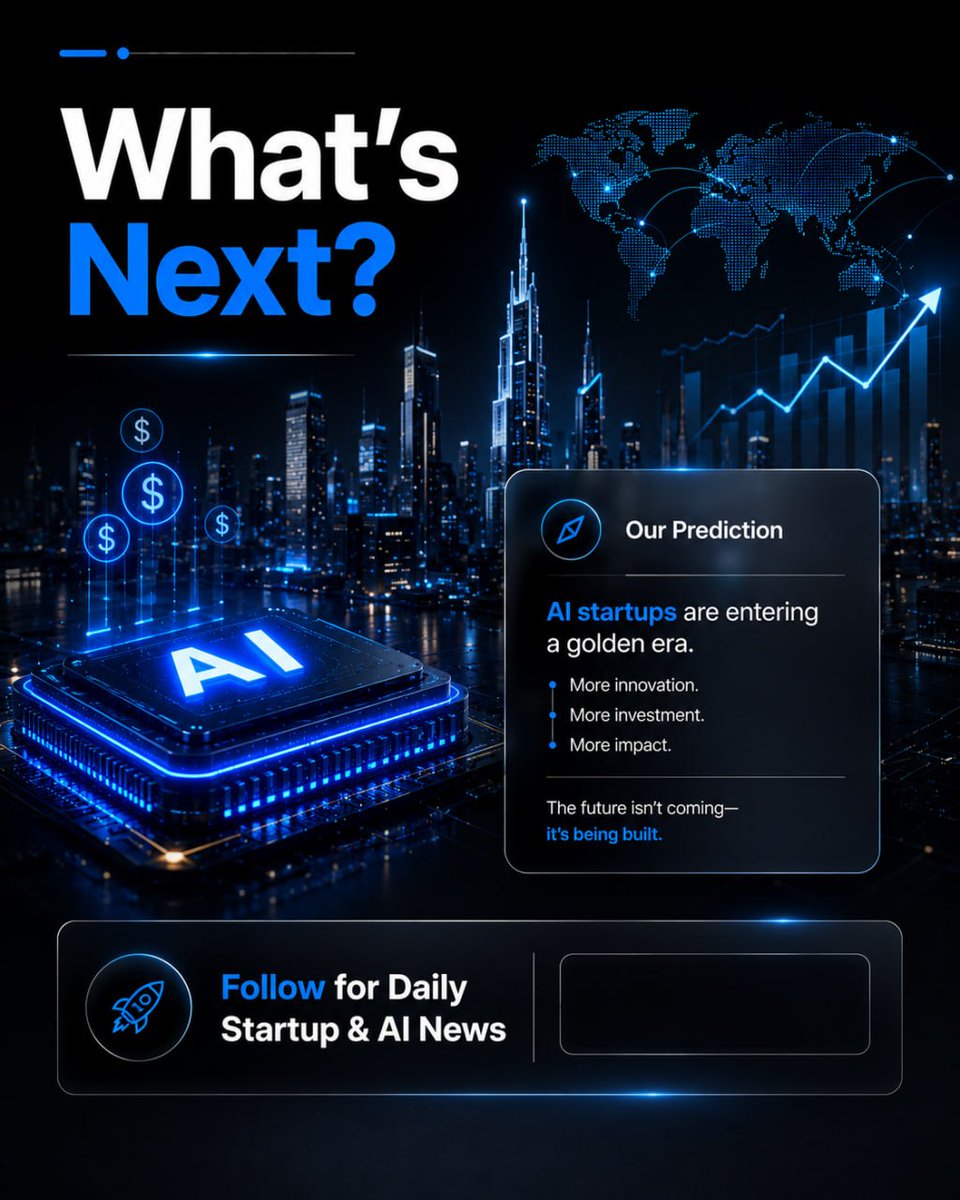 CrynixLabs's tweet photo. AI startups are rewriting the future.

A new funding round isn't just about money—it's a signal that investors see massive potential in the next generation of AI.

The biggest opportunities are being built right now.

Which AI startup do you think will dominate the next 5 years? https://t.co/gTEEdfuazS