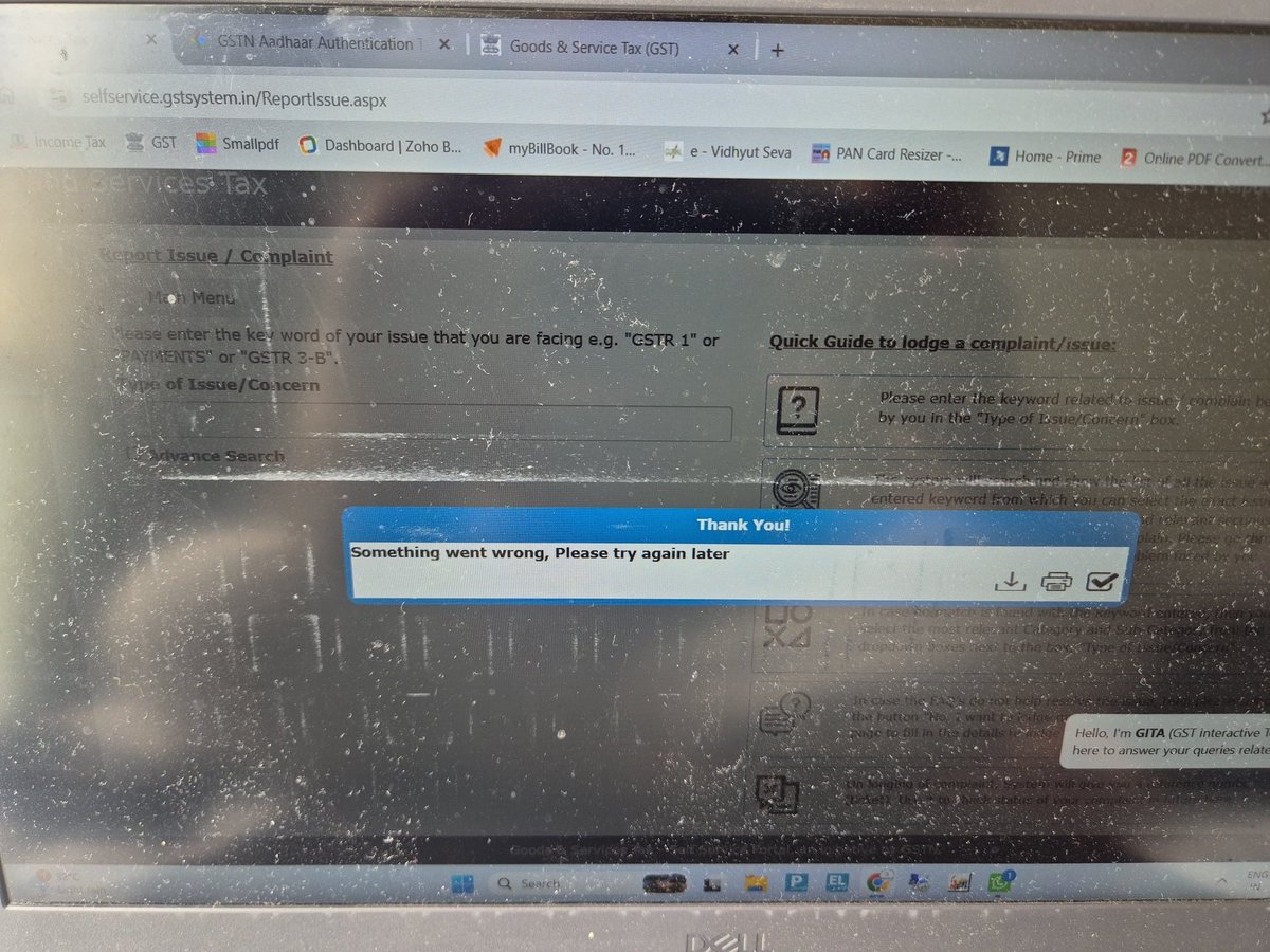 PatelHarivandan's tweet photo. @Infosys_GSTN Also not able to raise ticket @Infosys_GSTN https://t.co/8hmS9QstGC