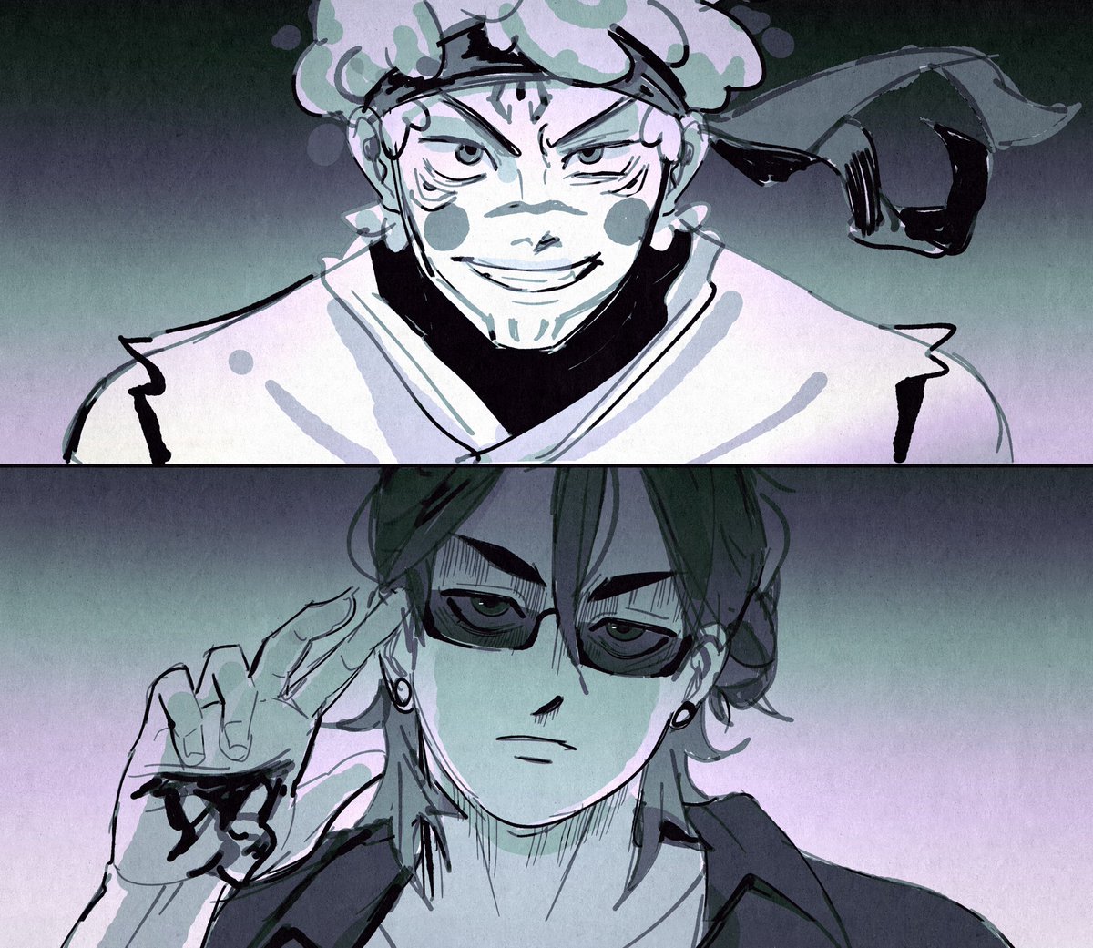 kishu_666's tweet photo. Dios sabe que si ambos entendieran las referencias del anime del otro serían muy poderosos 

Por eso son nerfeados por el bien de la trama https://t.co/XVqnPHBJvd
