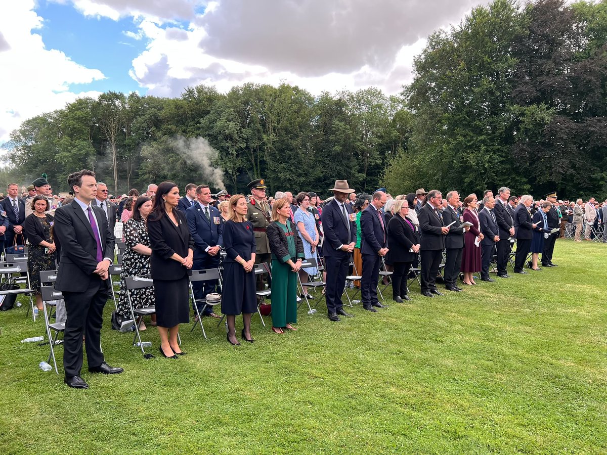 niexecutive's tweet photo. Deputy First Minister Emma Little-Pengelly and Communities Minister Gordon Lyons have attended a number of engagements in France to mark the 110th anniversary of the Battle of the Somme.  They joined a host of distinguished guests including The Princess Royal, HRH Duke of Gloucester, Matthew Patrick, Parliamentary Under-Secretary of State, to pay tribute to those who risked their lives for freedom and peace.

Read more at: https://t.co/uKhDshYMHh