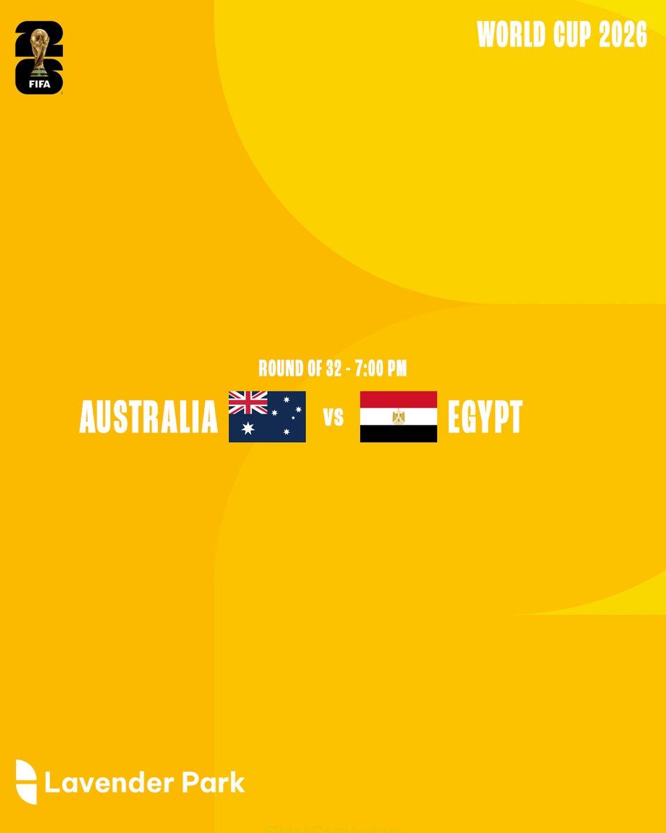 lavender_park's tweet photo. ⚽ FRIDAY NIGHT WORLD CUP FOOTBALL
Australia vs Egypt
🕖 7:00pm

The Aussies take on Mo Salah's Egypt in another huge knockout clash.

Watch it live at Lavender Park. 🏆⚽ https://t.co/Qt02gUtuZH