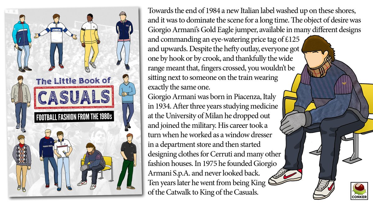 ConkerEditions's tweet photo. The Little Book of Casuals by Scottie. Available from the Conker Shop for just a tenner. https://t.co/xLES1Plo0K
"Loving it. Feels like a little tribute to what we’re all about. I think it’s pretty spot-on."
#giorgioarmani #casuals #ultras https://t.co/XbUmAC6eUl