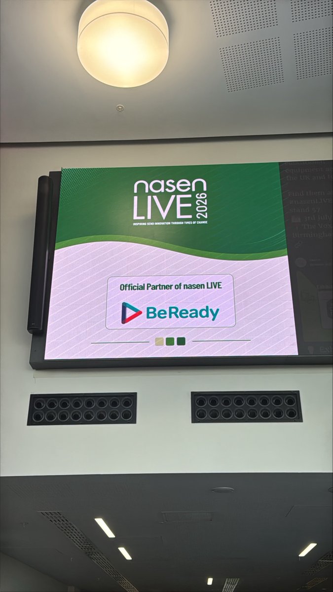 BeReadySkills's tweet photo. We are delighted to be here at @nasen_org  LIVE as official partner. We are looking forward to seeing everyone 🎉 

Come and say hello!

#nasenLIVE2026 #nasenLIVE #BeReady https://t.co/hAnnF6nIw2
