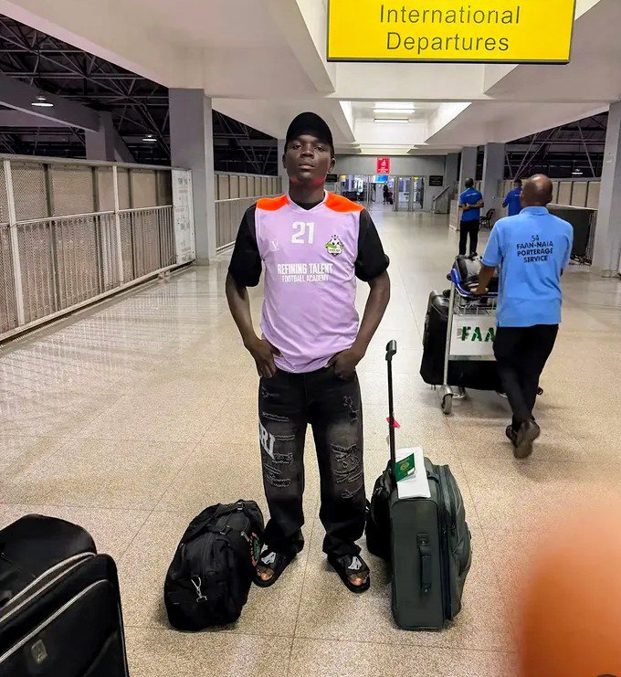 9ja_Ballers's tweet photo. Refining Football Academy of Kaduna player, Paul Thomas has departed for a trial at Hadjuk Split of Croatia. Great team for development. https://t.co/oFrTXQmoNe
