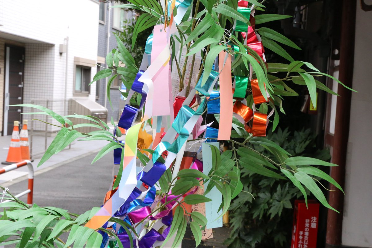simofuriginza's tweet photo. 七月は七夕！
というわけで商店街中央の金魚亭前に願いごとを書ける短冊をご用意しました🌟🎋

「叶うといいな」
そんな願いを、ぜひ短冊に込めてみませんか？

どなたでもご自由にお書きいただけます😊お気軽にご参加ください！

みなさんの願いが、夜空まで届きますように✨ https://t.co/yC69SSQuv5