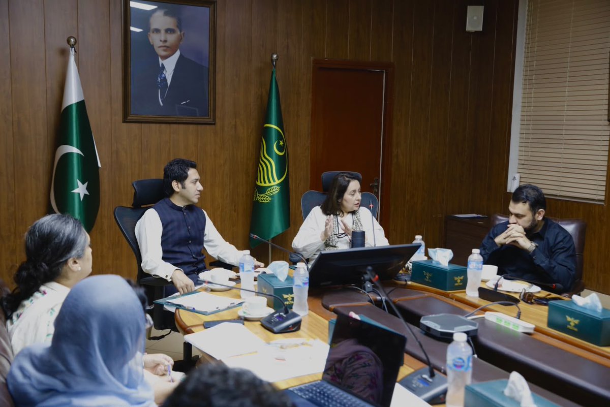 PECTAAOfficial's tweet photo. A review meeting on foreign-funded education projects was held at PECTAA with Vice Chair PECTAA Ms. Nausheen Adnan, CEO PECTAA, and the Project Director PMIU. The meeting undertook a comprehensive stocktaking of key initiatives, including TALEEM, GRADES, and STG.

Project-wise progress against agreed targets was reviewed in detail, with each milestone examined separately. To ensure timely implementation and expedite progress, dedicated committees were constituted for selected targets, with clear responsibilities assigned for their effective execution.