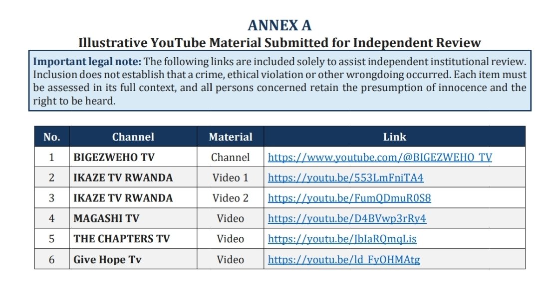 oswaki's tweet photo. Mwabyakiriye mute?

Ishyirahamwe ry'abanyamakuru mu Rwanda ryatabaje RIB riyisaba kurengera abanyamakuru bafite ibyangombwa "bahungetwa" n'abantu bakoresha imbuga nkoranyambaga zirimo na YouTube 

ARJ yatanze ingero za YouTube Channels zirimo Ibigezweho TV, Ikaze TV, Magash TV, The Chapters TV na Give Hope TV.