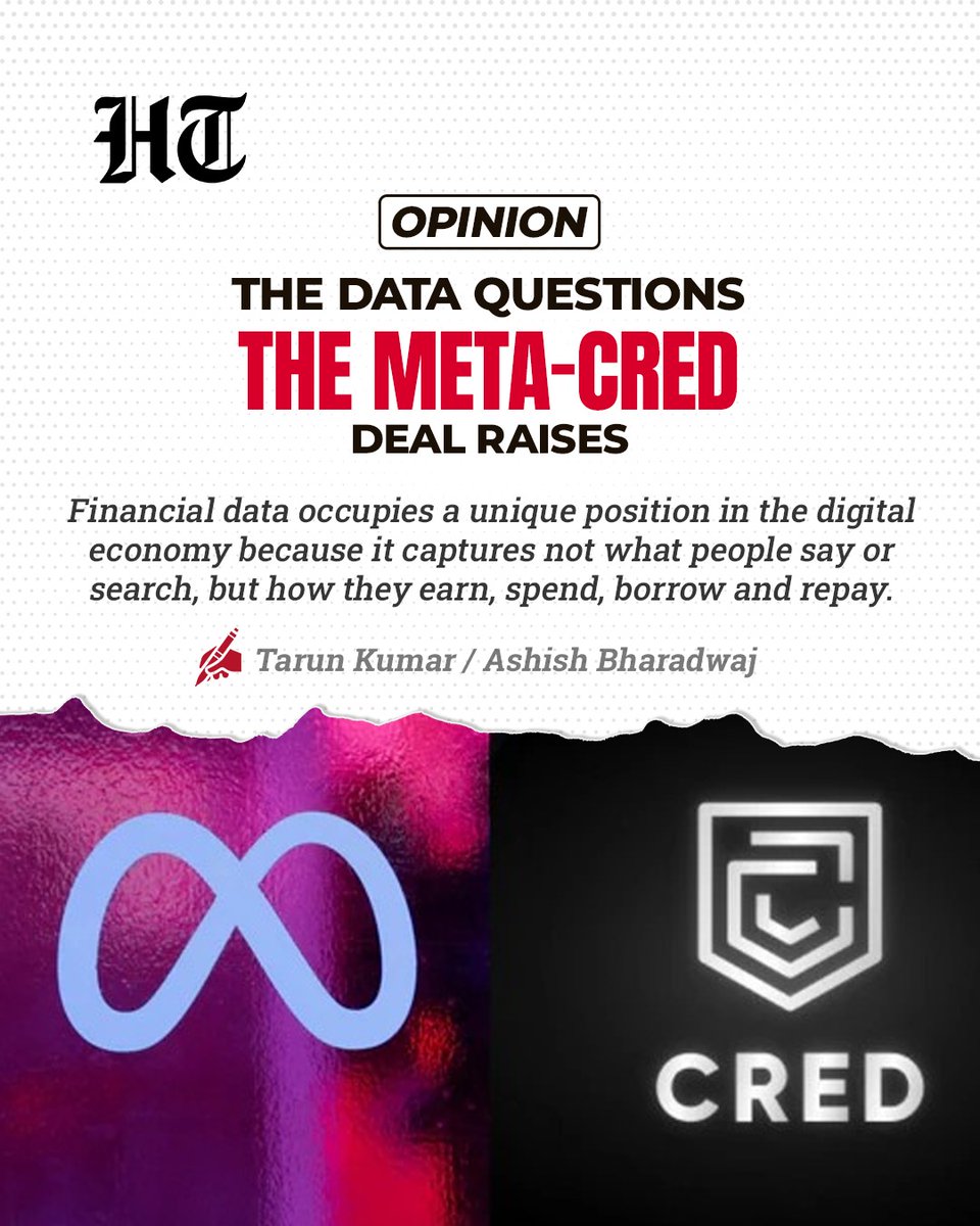 htTweets's tweet photo. #HTOpinion | "India’s digital payments architecture has rightly been celebrated as a public policy success. Through the Unified Payments Interface (UPI), the country built interoperable payment infrastructure that prevented platform dominance from translating into payments dominance. WhatsApp Pay’s limited success despite its massive user base illustrates that open public infrastructure can preserve competition."

Tarun Kumar  ✍🏻  Ashish Bharadwaj 

#Meta #Cred #Data

Know more 🔗 https://t.co/DK6LCBrbQJ