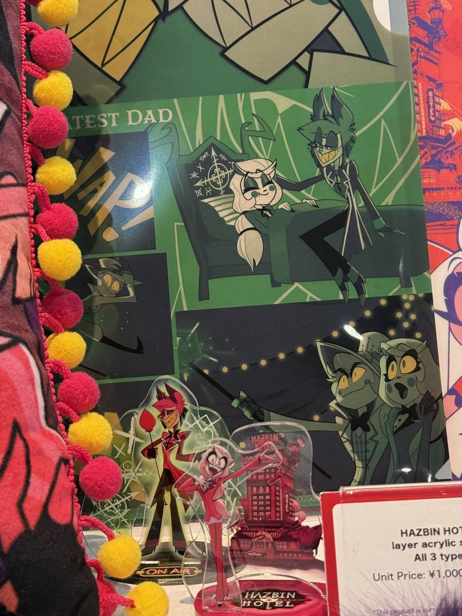 radiofucker_'s tweet photo. you guys they had these 🦌🌈 merch placements at anime expo and i was over the moon #charlastor https://t.co/n1lf8fUbyO