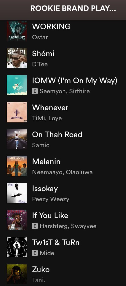 rookie_brand's tweet photo. Stream ROOKIE BRAND PLAYLIST via ⤵️ Friday🌹

🔗https://t.co/PQz4D7cZ12

Carefully curated by team Rookie Brand 🌹 #Playlist #Branding https://t.co/MC9Z6l7GcM
