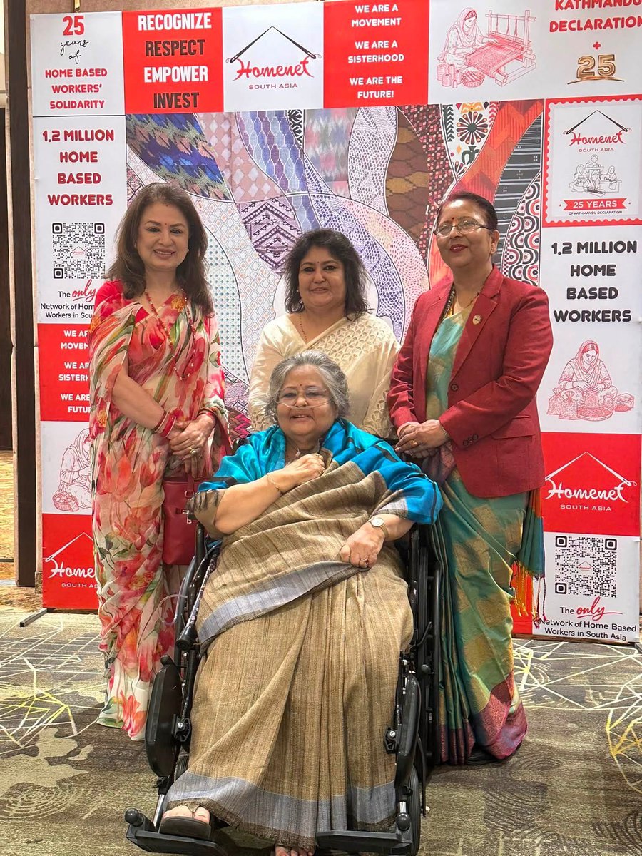 bandanarana2014's tweet photo. Honoured to join 25th Anniversary of the #KathmanduDeclaration on Home-Based Workers. Having worked with this movement for many years  it was inspiring to witness the progress achieved through solidarity and collective action. Congratulations to @HomeNet_SAsia https://t.co/eXdIeEgB9f