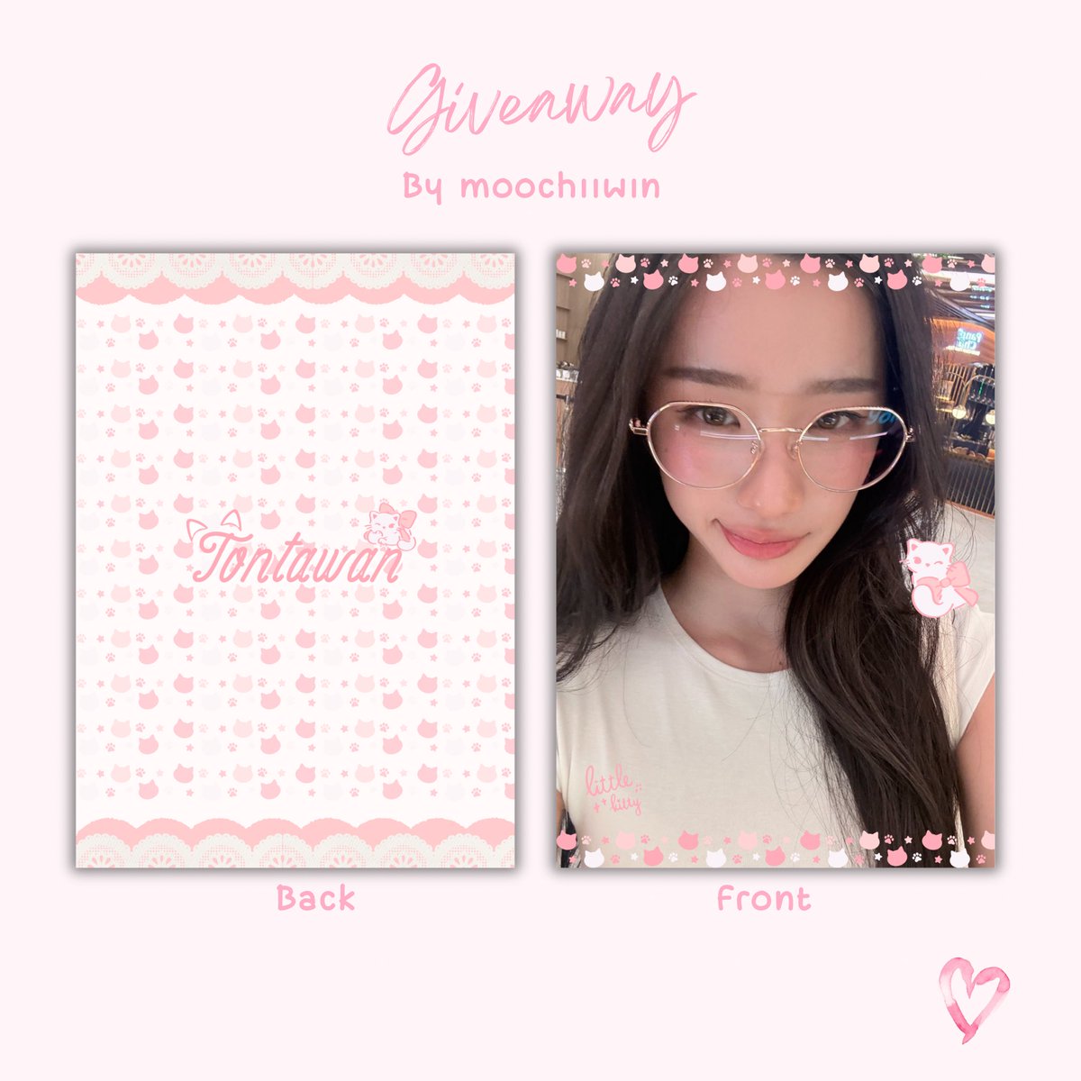 moochiiwin's tweet photo. ×~☆ Giveaway ☆~× 

meowrek tuty printable photocards 🐱💕

drive: https://t.co/C8DAINoIYA

Note: strictly for personal use only 

#tontawan @tontawan_t 
#intuyou https://t.co/Llbn5kuhmy