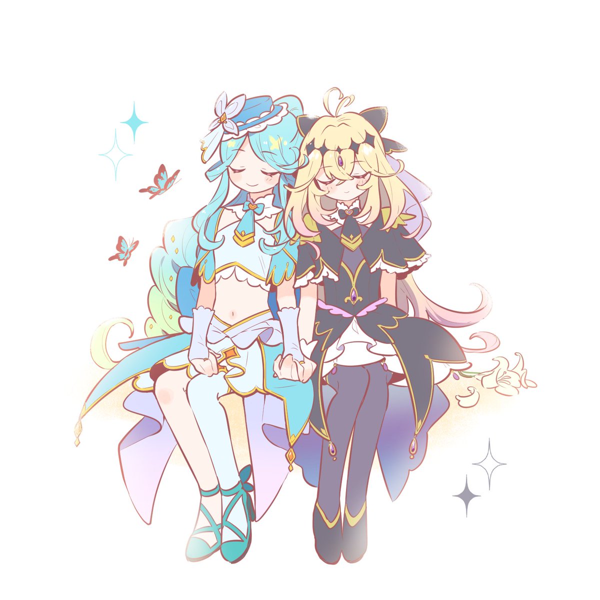 Uooooa_'s tweet photo. 에클레어랑 아르카나 (🦋&amp;🍨)

#たんプリ #precure https://t.co/XlTNnEnF4h