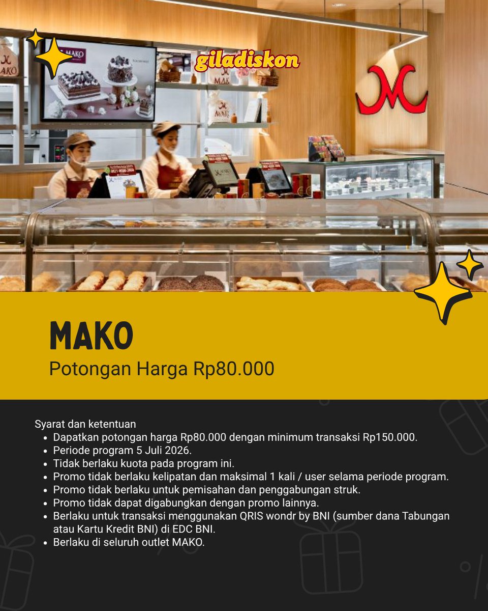 Giladiskon's tweet photo. Promo pilihan spesial HUT BNI KE 80!!!!

DISKON HINGGA 80% di gerai pilhan!!! https://t.co/j0vsGnZ8lp