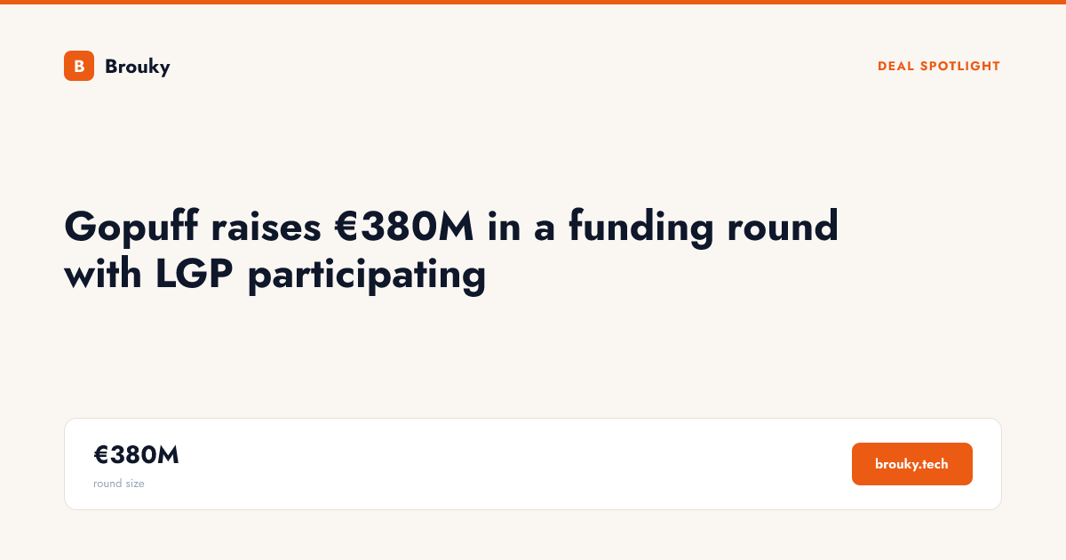 DevMatyas28516's tweet photo. Gopuff’s €380M raise with LGP marks a notable bet on rapid delivery’s scale potential. Such large rounds signal growing investor confidence in convenience-driven startups. #startups

https://t.co/53233mgTuG https://t.co/KfVlhowMWs