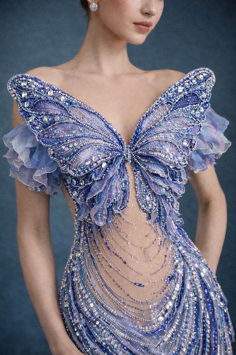 _littlegroves's tweet photo. butterfly crystal couture gown https://t.co/hZus5HDJMM