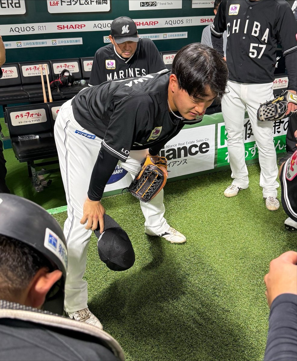 chibalotte_pr's tweet photo. 本日の円陣も #西川史礁 選手。
さあ行こう！
#chibalotte #広報 https://t.co/tO7W6wu0rv