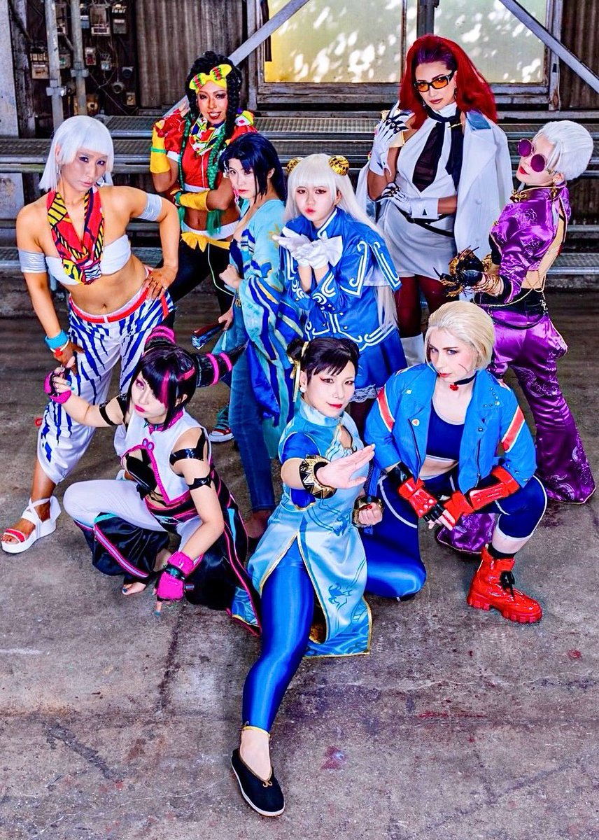 niji_to_hoshi's tweet photo. 【Cosplay】
🟪STREET FIGHTER 6🟨

           Fighting Girls

Photo/@markmakoto1 https://t.co/Yy36NjPn2I