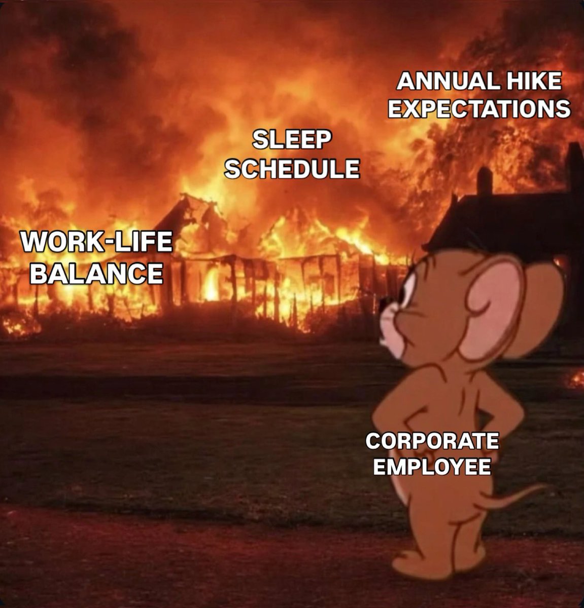 beingpunekar1's tweet photo. Corporate employees watching everything burn 🔥 
#ITlife #corporatelife https://t.co/cnLKTmBAqW