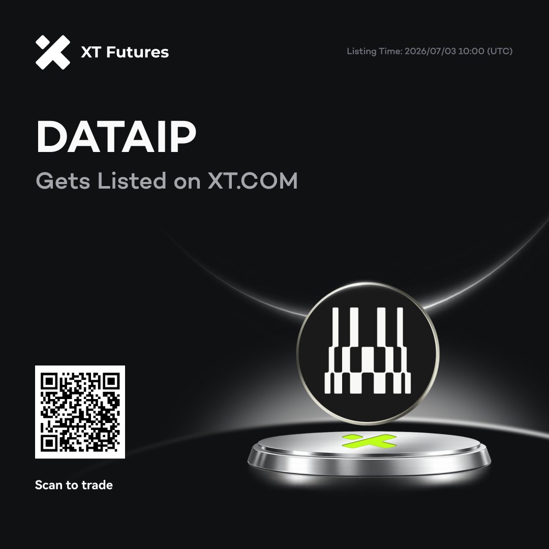 XTexchange's tweet photo. 🚀 #XTfutures New Listing Alert 🚀

🔥 XT will list DATAIP USDT-M Perpetual Futures (supporting 1-20x leverage) on July 3, 2026, at 10:00 (UTC).

Trade Now ⤵️
https://t.co/qzEhSvg07m https://t.co/jnHheruLyg