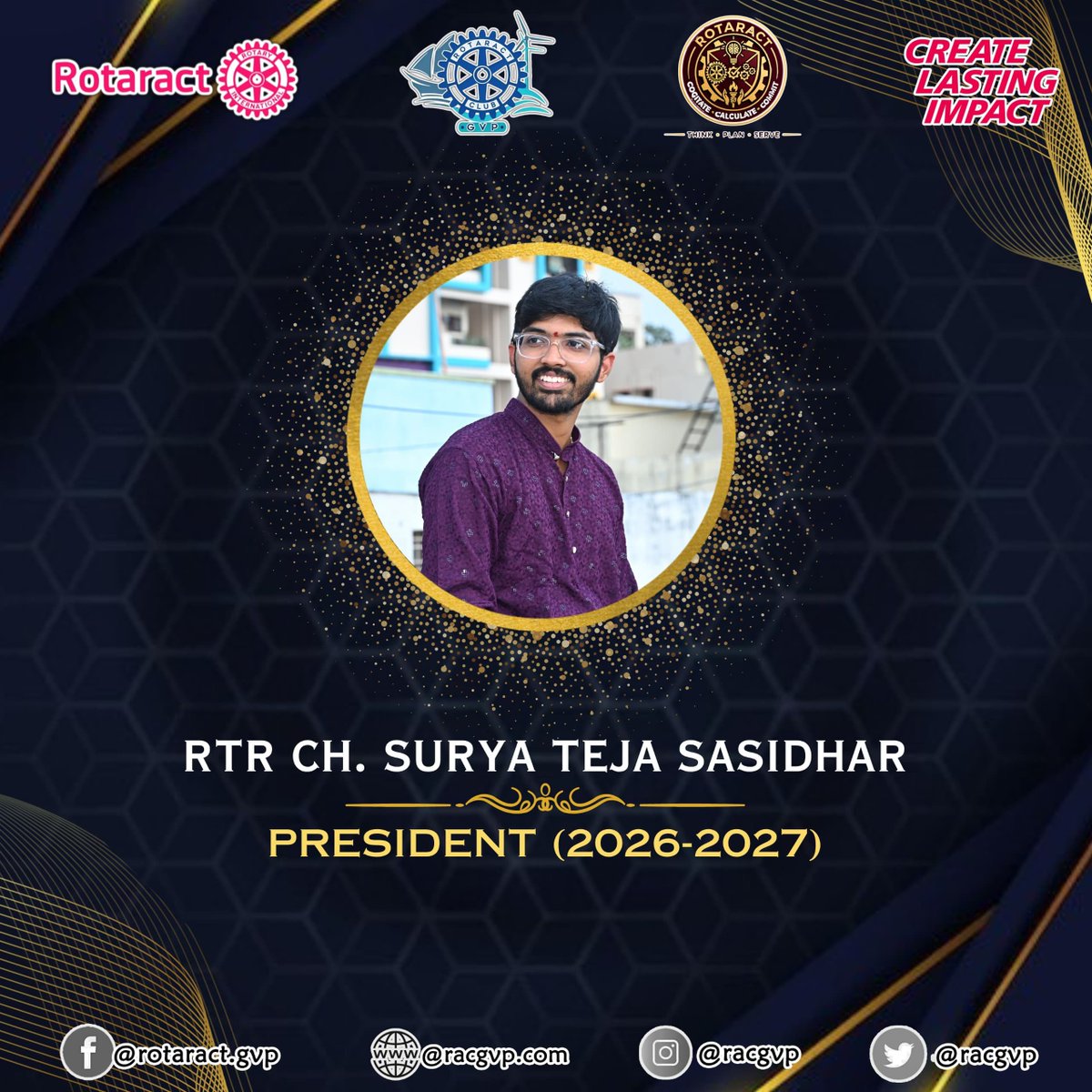 racgvp's tweet photo. We are delighted to announce the Team of Office Bearers (4th Years) for the Rotary International Year 2026–2027. Heartiest congratulations to each one of you! Your passion, commitment, and leadership will play a vital role in shaping the club's journey ahead. https://t.co/Q2lc9kjhSF