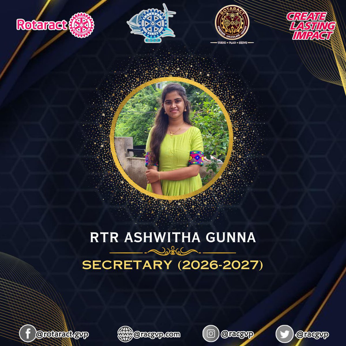 racgvp's tweet photo. We are delighted to announce the Team of Office Bearers (4th Years) for the Rotary International Year 2026–2027. Heartiest congratulations to each one of you! Your passion, commitment, and leadership will play a vital role in shaping the club's journey ahead. https://t.co/Q2lc9kjhSF