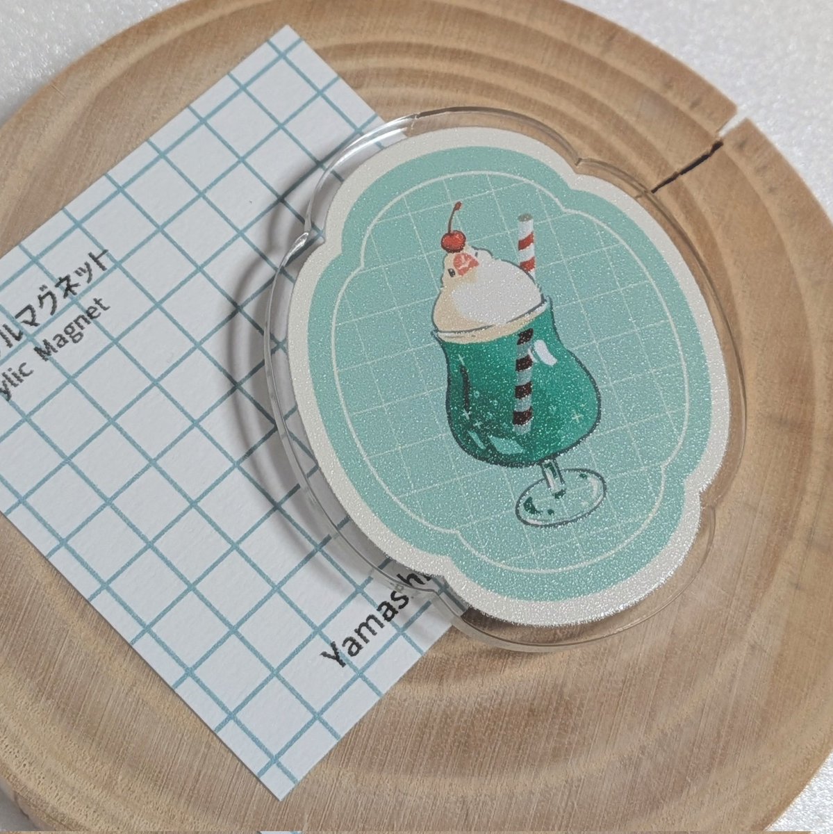 癒やしのマグネット。手作り。 マグネットも作ってみました🕊️