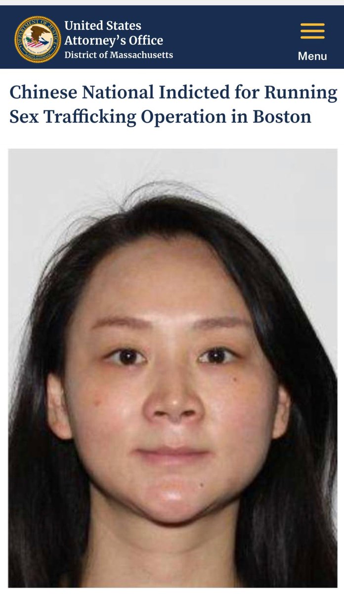 Byron_Wan's tweet photo. Zengzeng Liu, aka Bella, a 🇨🇳 national and lawful permanent resident of the US, has been indicted by a federal grand jury in Boston for running a sex trafficking operation out of several residential brothels located in Allston and Brighton, Mass.

Liu was indicted on one count of knowingly persuading an individual to travel in interstate commerce to engage in prostitution and three counts of use of facilities of interstate or foreign commerce in aid of racketeering enterprises. Liu was arrested on July 1 in the Eastern District of New York and will appear in federal court in Boston on July 8, 2026 at 11 am.

Beginning no later than Aug 2025, Liu managed an international sex trafficking operation that recruited women — primarily foreign nationals from Japan, Vietnam, China and the Philippines — to travel to the Greater Boston area to engage in commercial sex acts for buyers at residential brothels in Allston and Brighton. Liu determined when and where the women would perform commercial sex acts, coordinated appointments with sex buyers, collected a commission from the proceeds and used foreign national middlemen to recruit women for the operation. Moreover, Liu used fraud, deceit and altered or forged documents to obtain and maintain apartments used as residential brothels.
￼
Liu advertised women on commercial sex advertising websites and directed prospective sex buyers to contact a phone number controlled by Liu. During undercover communications, Liu negotiated prices for commercial sex acts, directed buyers to the brothel locations and, in later communications, required prospective buyers to undergo a vetting process by providing identifying information, including photographs of work identification, before appointments would be arranged.

Victims consistently described receiving instructions through WeChat from a “female boss” they knew as “Bella,” whom they identified as the organizer of their appointments but had never met in person. Victims traveled through locations including New York, China, Canada and the Philippines before arriving in Boston to work for the operation. Victims further stated that they collected payments from sex buyers but expected only a portion of the proceeds, with the remaining funds collected by couriers and ultimately forwarded to Liu.

During searches of the Allston brothel location, law enforcement encountered women from Japan who had recently arrived in Boston and reported performing commercial sex acts for several days. Nearly $35,000 in cash was recovered from an Allston location, along with condoms, lubrication, surveillance cameras and cellular telephones. Surveillance footage from the Allston location also captured dozens of suspected sex buyers entering and leaving the apartment over multiple weekends, with the location generating tens of thousands of dollars in revenue during those periods.

During a search of the Brighton brothel location, law enforcement encountered women from Japan and Vietnam who reported that they had been engaging in commercial sex acts for several days after arriving at the apartment and were not permitted to leave the location. One victim displayed bruising on her knees, legs and feet and reported sustaining those injuries while performing commercial sex acts for sex buyers. Law enforcement recovered nearly $70,000 in cash from the Brighton location.

Financial records and other evidence revealed Liu used a Women, Infants, and Children (WIC) nutrition benefits card to purchase groceries while she was operating the commercial sex business.

In total, approximately $105,000 in cash was seized during the investigation. Based on surveillance, financial records and other evidence, it is estimated that Liu’s sex trafficking operation generated hundreds of thousands of dollars in proceeds over the last 11 months. 

https://t.co/n6H96IBcdb