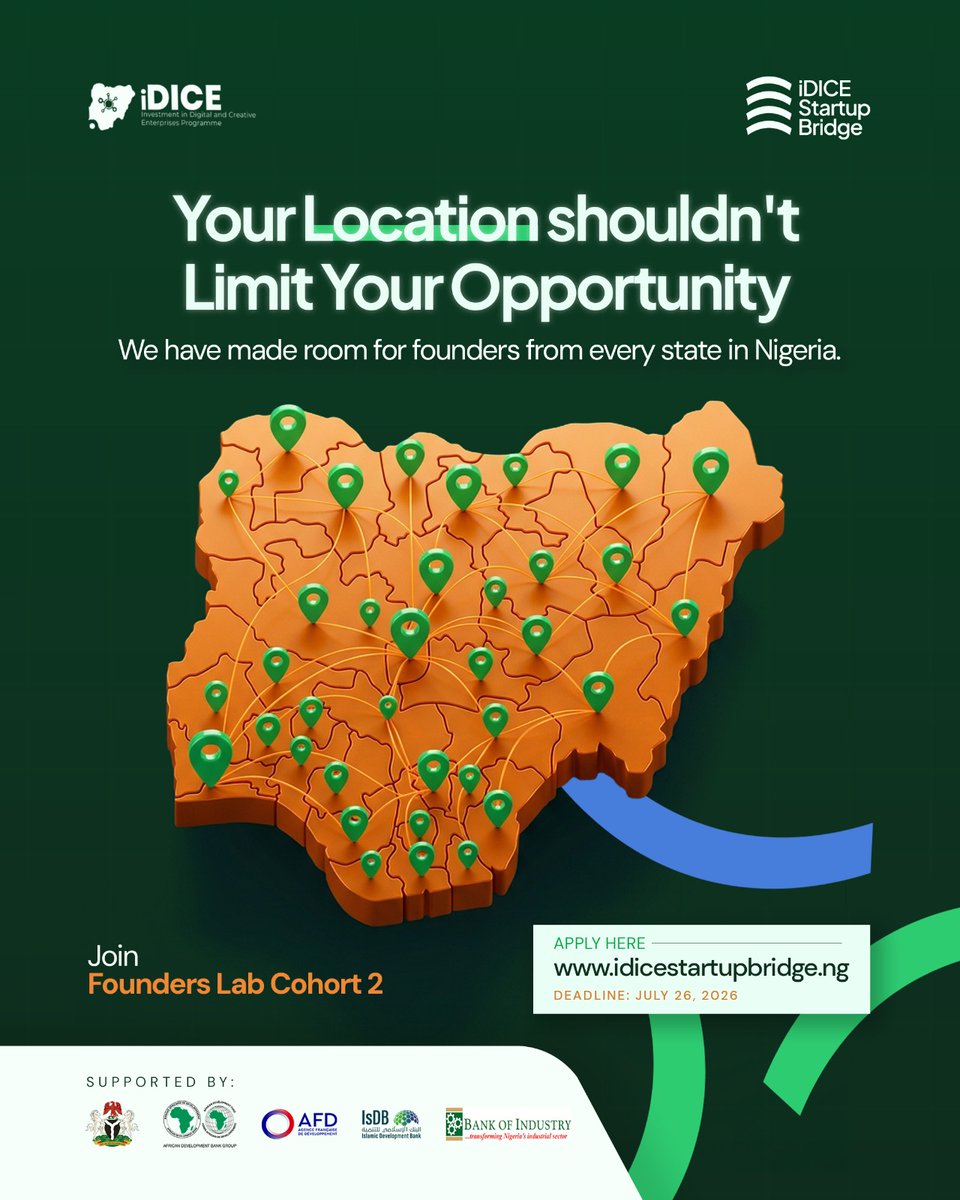 21stCEHub's tweet photo. Applications for Cohort 2 are now open. Apply to Founders Lab at https://t.co/jnlcSyCp0w

This innovative inclusive and sponsored programme targets Tech idea-stage founders between 18 to 35 years in Nigeria. https://t.co/PwUncyyC98