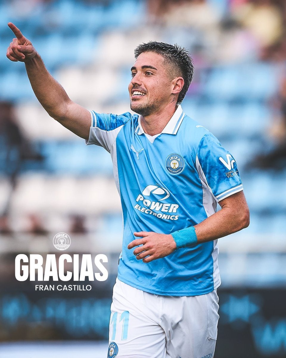 ibizaud's tweet photo. La UD Ibiza y el @CDCastellon han alcanzado un acuerdo para el traspaso de Fran Castillo.

Desde la entidad le agradecemos su trabajo y compromiso durante su etapa en el club y le deseamos el mayor de los éxitos en su futuro profesional y personal.

¡Gracias, @francastillo10_!