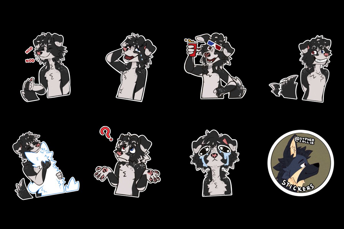 ZypherCollie's tweet photo. Stickers for @Kodiax_NV 🐺🦴💥 https://t.co/w5z4ay5zKe