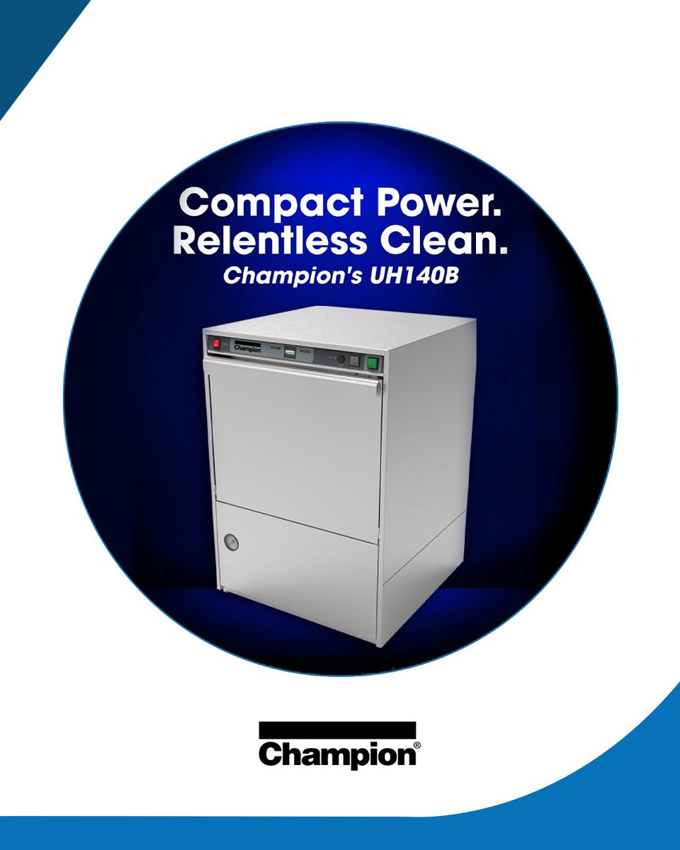 AliGroupFS's tweet photo. Compact in size, powerful in performance. 🍽️💧
The #Champion UH140B undercounter dishwasher is designed for busy kitchens, delivering fast cycles, water efficiency, and reliable sanitizing performance—every time.
#AliGroupFS #Welbilt #Foodservice #FoodserviceIndustry https://t.co/HiYje89JQl