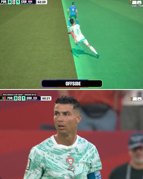 LfcNuel's tweet photo. 🚨 JUST IN 🚨

FIFA has officially admitted fault in wrongfully disallowing Cristiano Ronaldo's goal for offside. The crucial strike would have served as the equalizer in Portugal's round of 32 tie against Croatia.

Despite the goal being initially ruled out, official technology confirmed that only Ronaldo's arm was in an offside position. According to the official ruling, this means the goal was completely legal and should have stood. Following this revelation, Portugal is asking questions regarding the decision and exploring whether the goal can be retrospectively added to Ronaldo's official tally for the World Cup.

Ronaldo remains deeply passionate about his team's campaign and is fiercely determined to compete for the Golden Boot, showcasing his unwavering drive and commitment to the sport at the highest level.