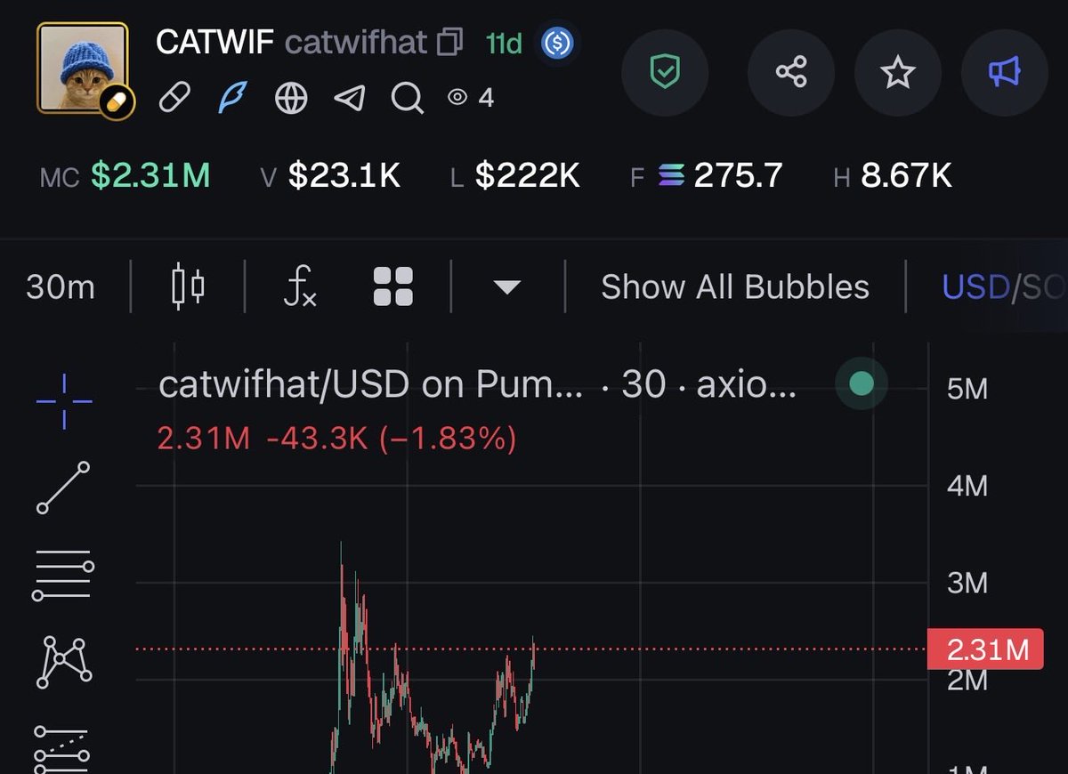 Kingstaccz's tweet photo. If $ansem is at 170 million

Where will $CATWIF go ? https://t.co/Nn167doI4A