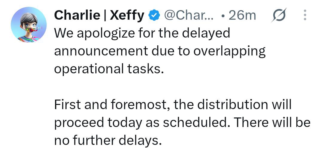 ALiRaryala's tweet photo. Xeffy distribution 🌹 
  Xeffy distribution is confirmed today by their team member .

#xeffy #xeffyairdrop #Xphere https://t.co/5YoxI36rDJ
