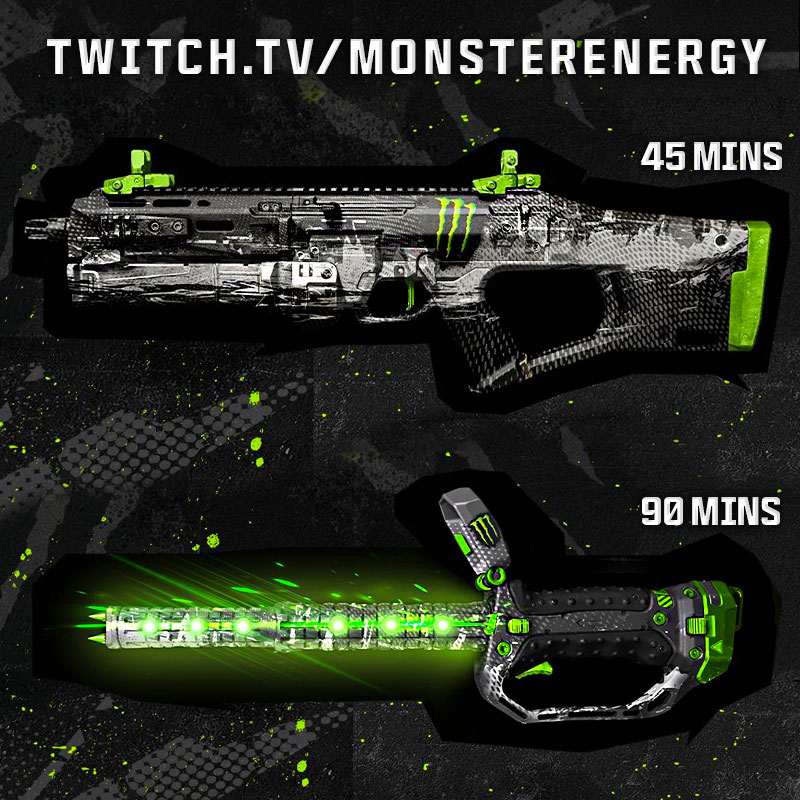 CovertMF's tweet photo. These 2 Blueprints are available today as Twitch Drops; Tune into the Monster Energy Twitch Channel at 12pm PT to unlock them! #BO7 #Warzone 

SMG Blueprint - 45 mins
Melee Blueprint - 90 mins https://t.co/XgY93mXLQG