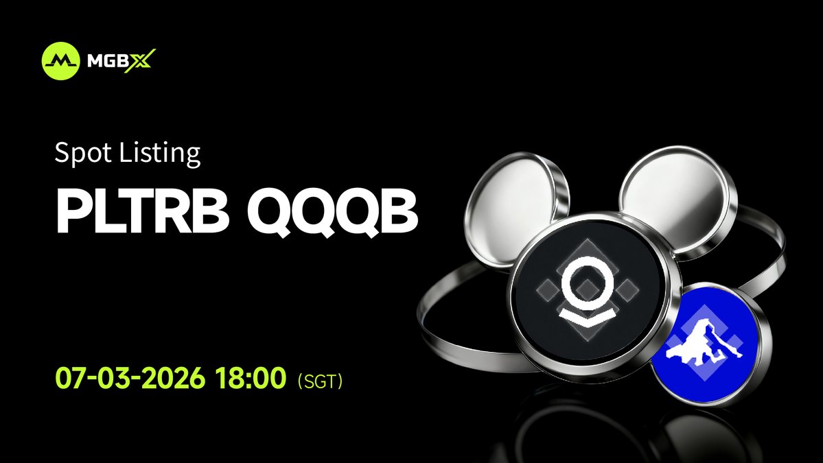 MGBX_Global's tweet photo. 🎉 #MGBX New Spot Listing

We’re listing PLTRB and QQQB on MGBX Spot!

⏰ Trading Opens: July 3, 2026, 18:00 (SGT)

🔍 More Details: https://t.co/QUCnLRAS7M

#MGBX  #Trading https://t.co/53cT2jHYg7