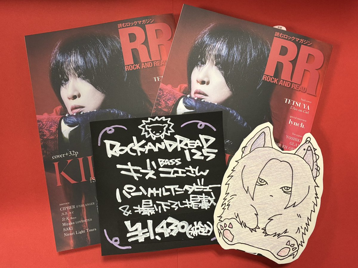 TOWER_Kawasaki's tweet photo. 【#キズ】
/
ユエさん パーソナルインタビュー&撮り下ろし掲載
『ROCK AND READ 125』
🦔絶賛発売中🦔
\
お取り置きはこちらから💁♂️
https://t.co/3slYpfdmdQ
(店舗で取り置き→川崎店選択!)
ユエギャの皆さまのご来店お待ちしております🌙
#ROCKANDREAD https://t.co/pLxMNlAhZu