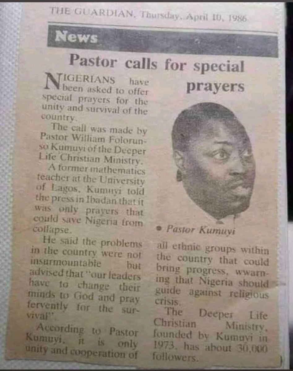 Casten8l's tweet photo. In 1986,A Pastor said pray for Nigeria 🇳🇬.,In 2026 the same pastor among other pastors said prayer will solve all Nigeria problems even after over 40yrs of prayer😂😅💔..and still funny how Nigeria is moving backwards year by year https://t.co/c8E2d2YnLW
