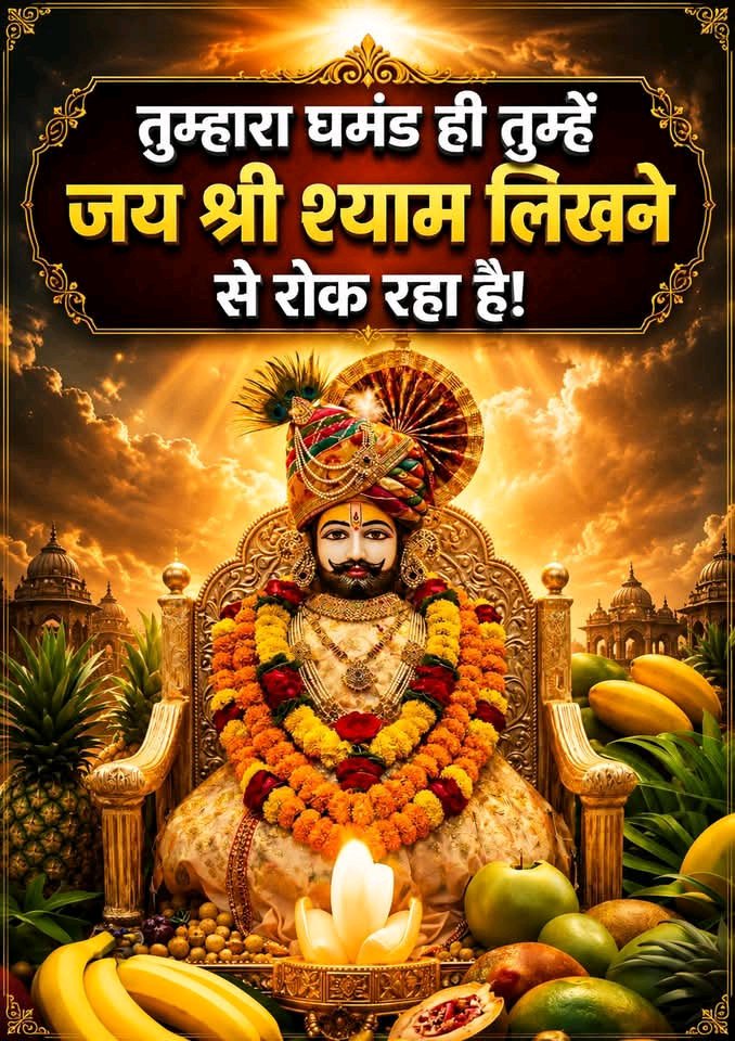 Ayurvedictips_'s tweet photo. कल शाम तक कोई अच्छी खबर मिलेगी बस मन से एक बार ( जय खाटूश्याम ) लिख दो.. https://t.co/yDk3MB7aFa
