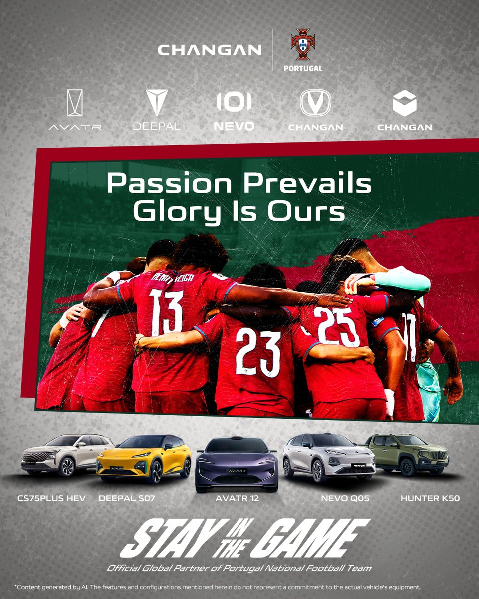 globalchangan's tweet photo. Fought till the final second! 🔥
Congrats to Portugal on securing a place in the Round of 16.
Changan stands with Portugal until the end.
#CHANGAN #StayInTheGame #FPFOfficialPartner #VastOceanPlan https://t.co/wQsKc6FxAy