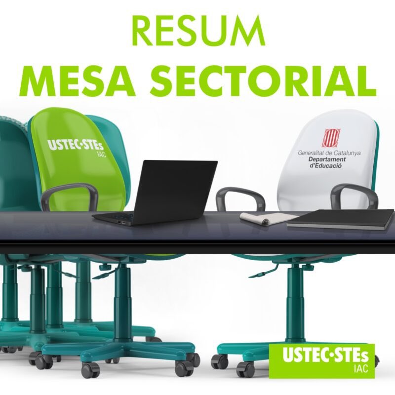 USTECSTEs's tweet photo. 🟢 RESUM DE MESA 2 de Juliol de 2026

⚠️ INFORMACIONS  DESTACADES 

- Places de difícil cobertura. 

- Nomenaments telemàtics. 
…

+INFO: https://t.co/TZCdrETOc3 https://t.co/HO1ls6fHV1